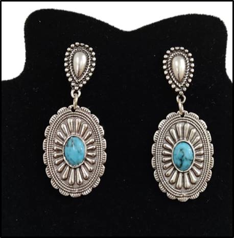 Brinco Concho Turquesa