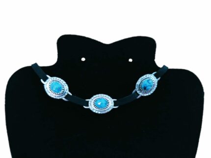 Choker Três Pingentes Turquesa