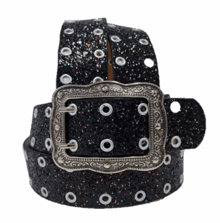 Cinto Muladeiro Feminino c/ Glitter Preto